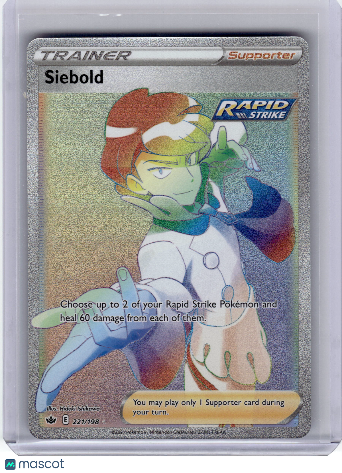 2021 Pokemon Siebold Chilling Reign Secret Rare Holo #221 Near Mint