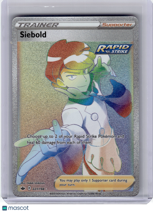 2021 Pokemon Siebold Chilling Reign Secret Rare Holo #221 Near Mint