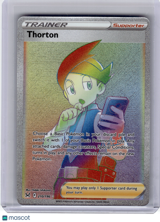 2022 Pokemon Thorton Lost Origin Secret Rare Holo #210 Near Mint