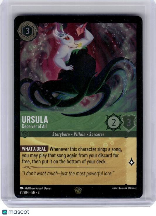 2024 Disney Lorcana Ursula Into the Inklands Legendary Foil #91