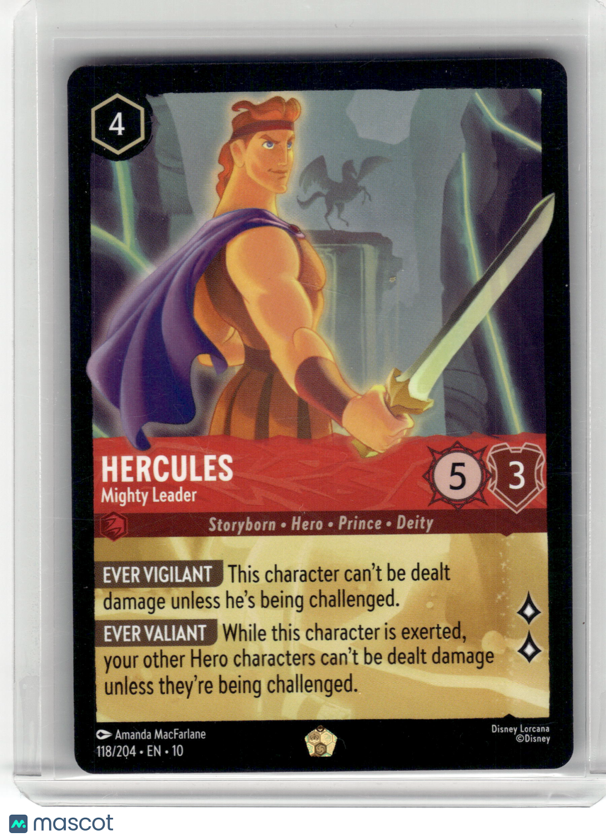 2023 Disney Lorcana Hercules Whispers in the Well Legendary #118