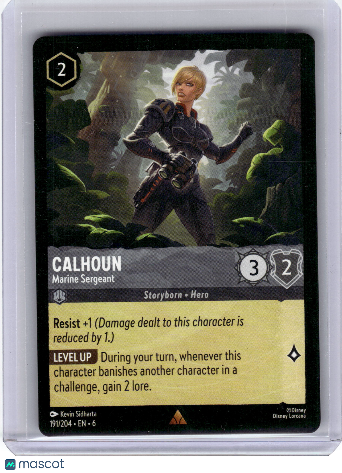 2024 Disney Lorcana Calhoun (Marine Sergeant) Azurite Sea Rare #191