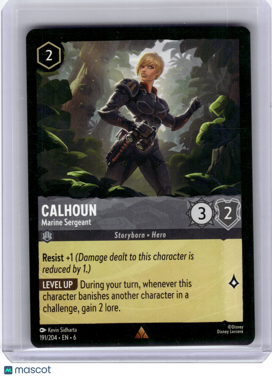 2024 Disney Lorcana Calhoun (Marine Sergeant) Azurite Sea Rare #191