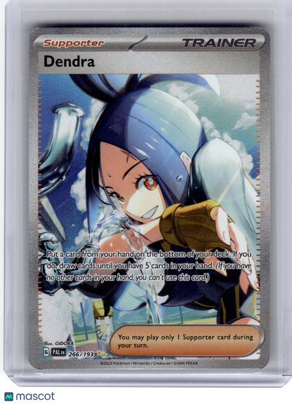 2023 Pokemon—Dendra #266/193 Paldea Evolved— Near Mint FA