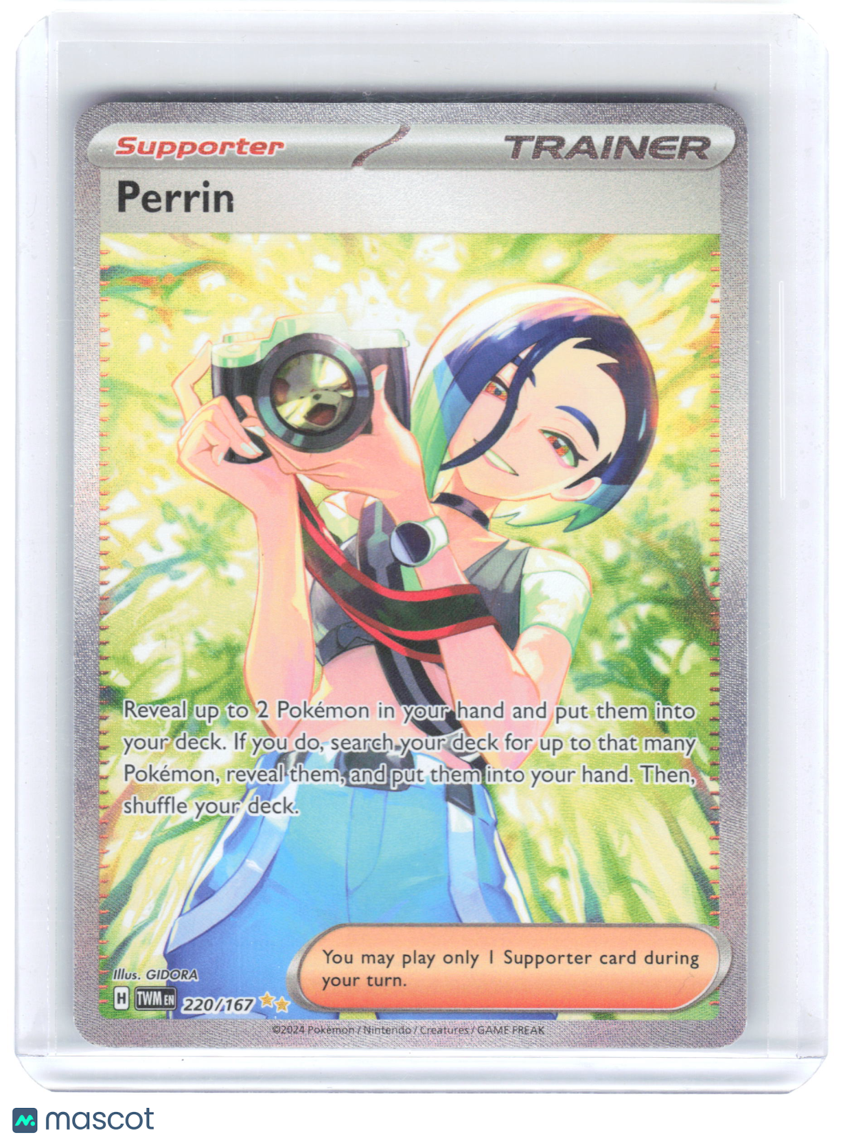 2024 Pokemon—Perrin #220/167 Twilight Masquerade—Special Illustration Rare Holo