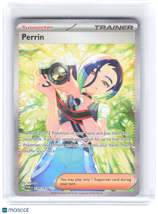 2024 Pokemon—Perrin #220/167 Twilight Masquerade—Special Illustration Rare Holo