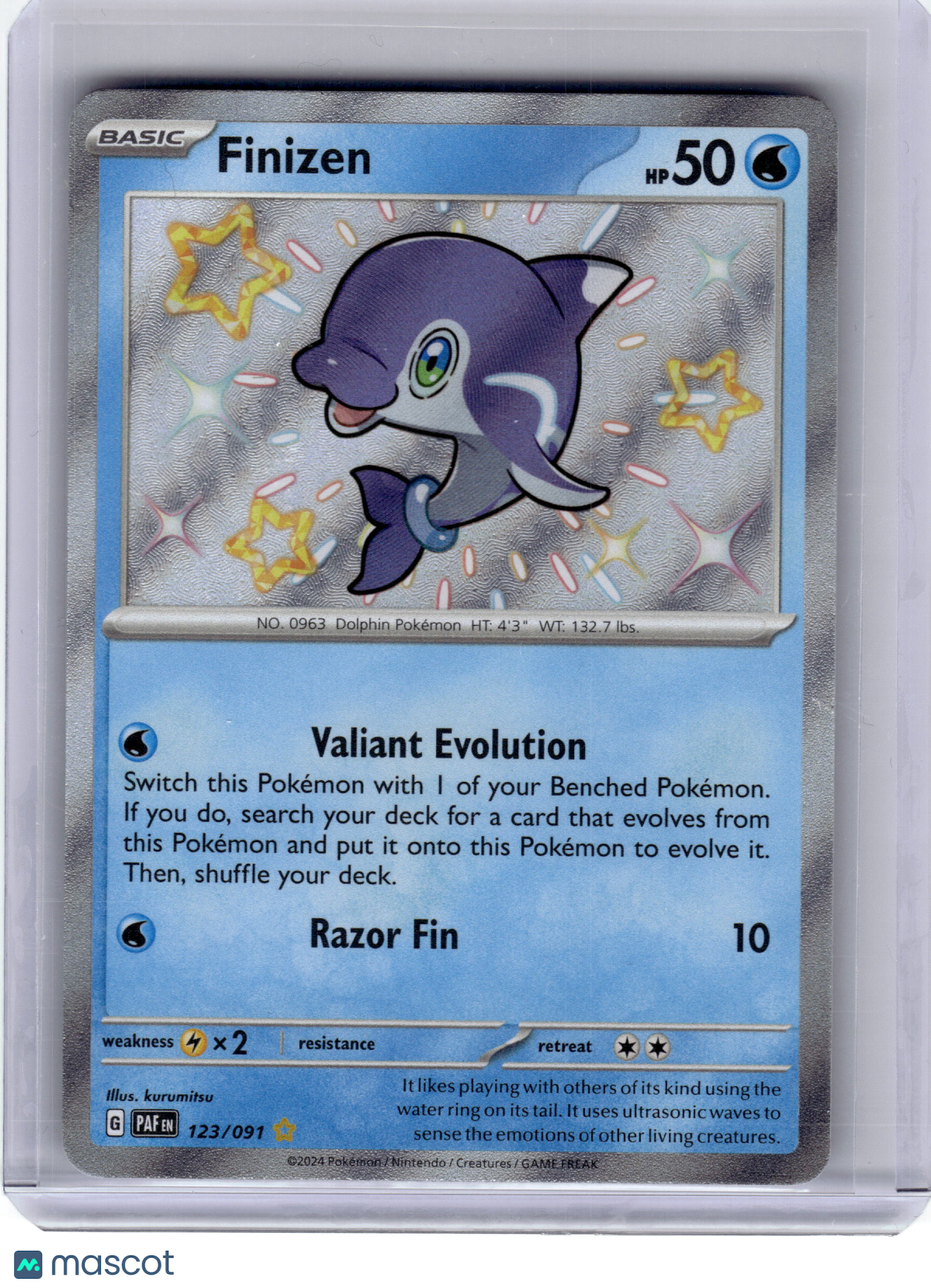 2024 Pokemon Finizen Paldean Fates Shiny Rare Holo #123/91 Near Mint