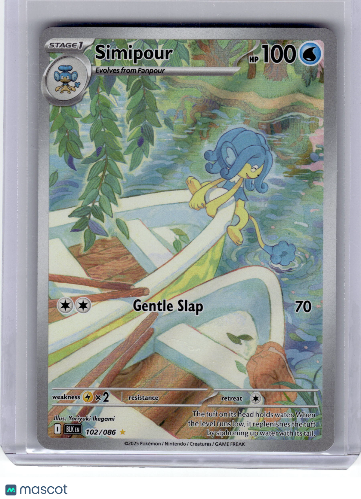 2025 Pokemon Simipour Black Bolt Illustration Rare Holo #102 Near Mint