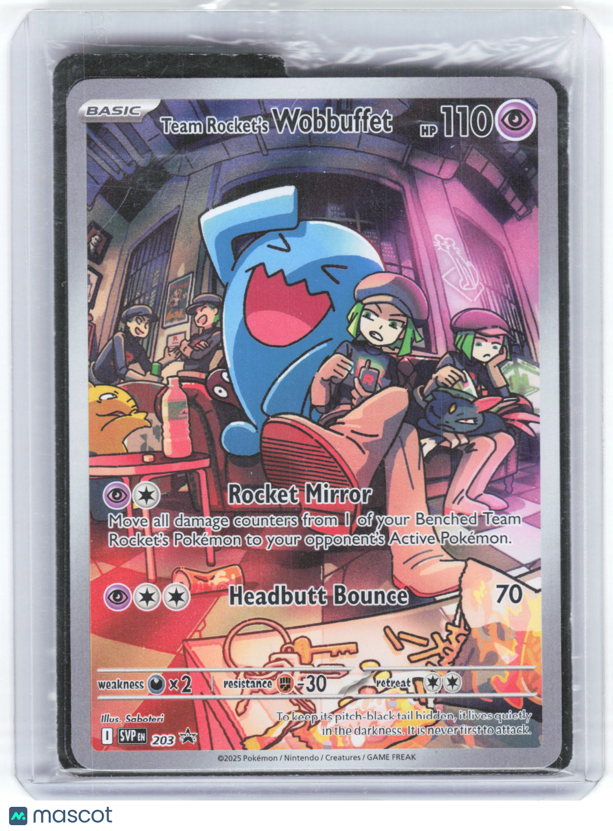 2025 Pokemon—Team Rocket's Wobbuffet #203 Scarlet & Violet Promos—Foil [Sealed]