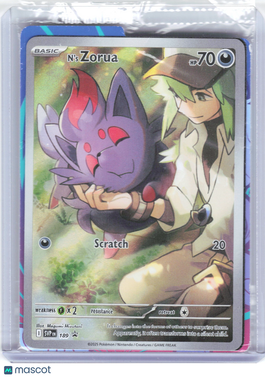 2025 Pokemon—N's Zorua #189 Scarlet & Violet Promos—Foil [Sealed w/ Dividers]