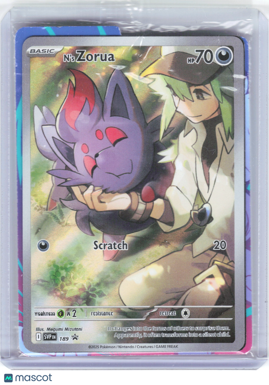 2025 Pokemon—N's Zorua #189 Scarlet & Violet Promos—Foil [Sealed w/ Dividers]