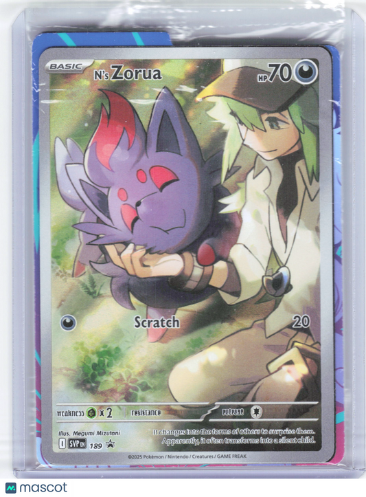 2025 Pokemon—N's Zorua #189 Scarlet & Violet Promos—Foil [Sealed w/ Dividers]