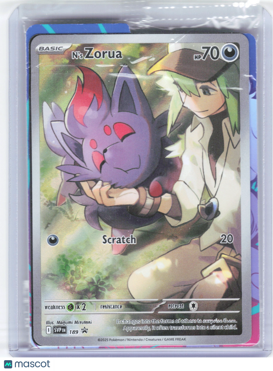 2025 Pokemon—N's Zorua #189 Scarlet & Violet Promos—Foil [Sealed w/ Dividers]