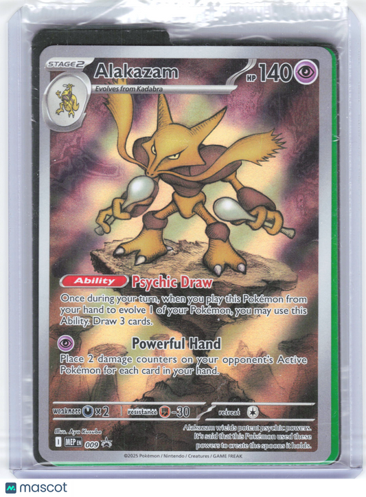 2025 Pokemon—Alakazam #009 Mega Evolution Promos—Foil [Sealed w/ Dividers]