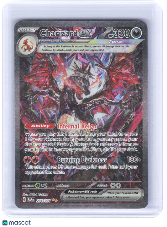 2024 Pokemon—Charizard ex #234/091 Paldean Fates—SIR Holo [Lightly Played]