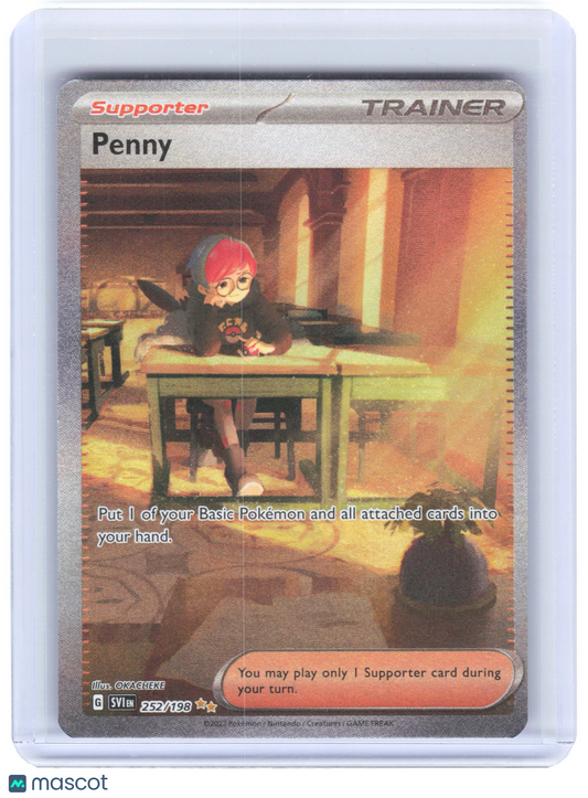 2023 Pokemon—Penny #252/198 Scarlet & Violet—Special Illustration Rare Holo