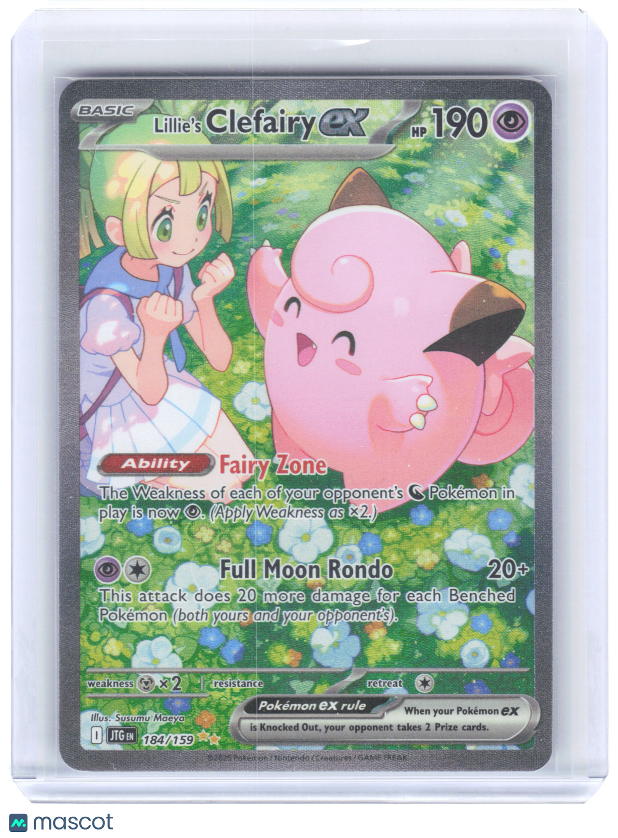 2025 Pokemon—Lillie's Clefairy ex #184/159 Journey Together—SIR Holo