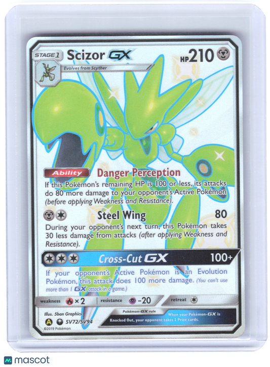 2019 Pokemon—Scizor GX #SV72/SV94 Hidden Fates: Shiny Vault—Shiny Holo Rare