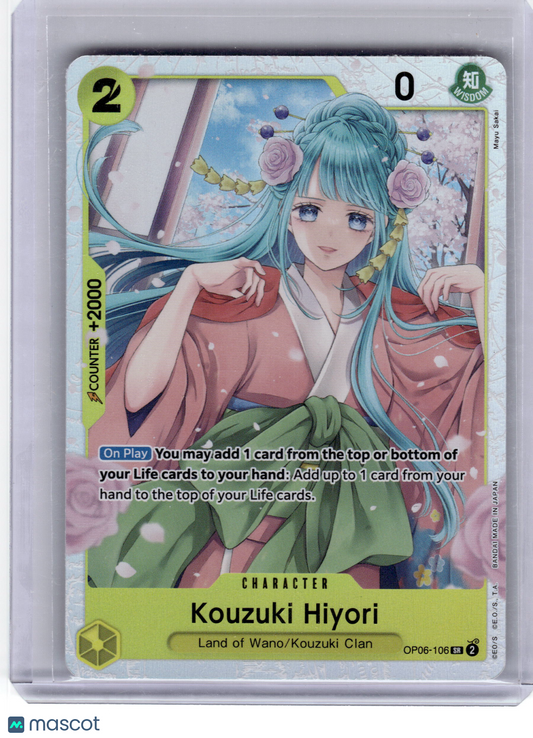 2024 One Piece CG Kouzuki Hiyori Wings of the Captain Super Rare Foil #OP06-106