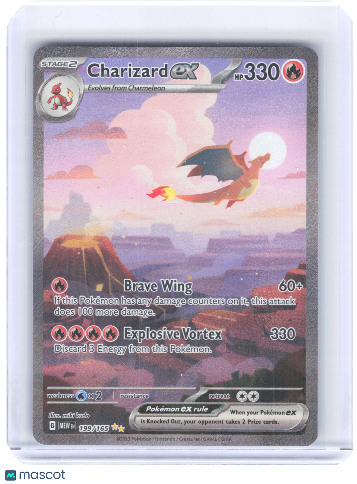 2023 Pokemon—Charizard ex #199/165 Scarlet & Violet 151—SIR Holo