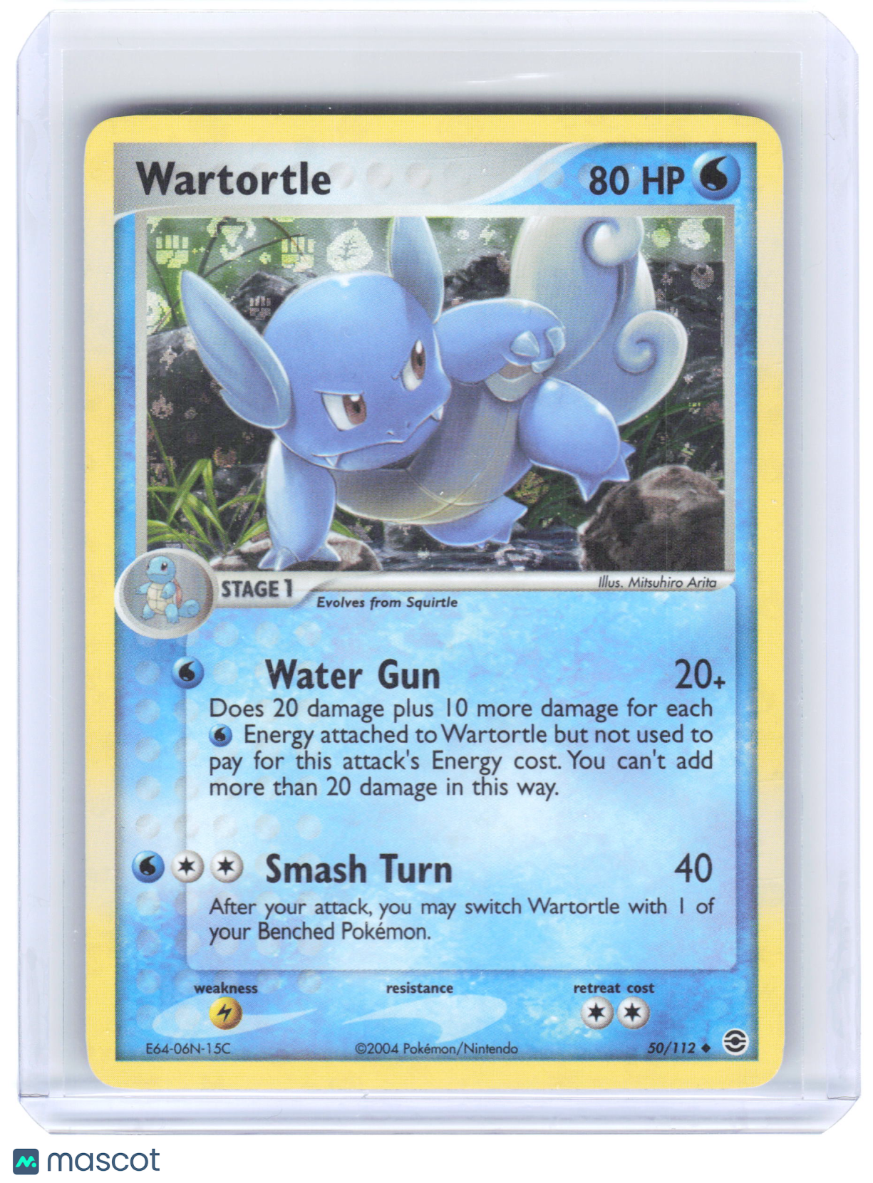 2004 Pokemon—Wartortle #50/112 EX FireRed & LeafGreen—Uncommon Reverse Holo