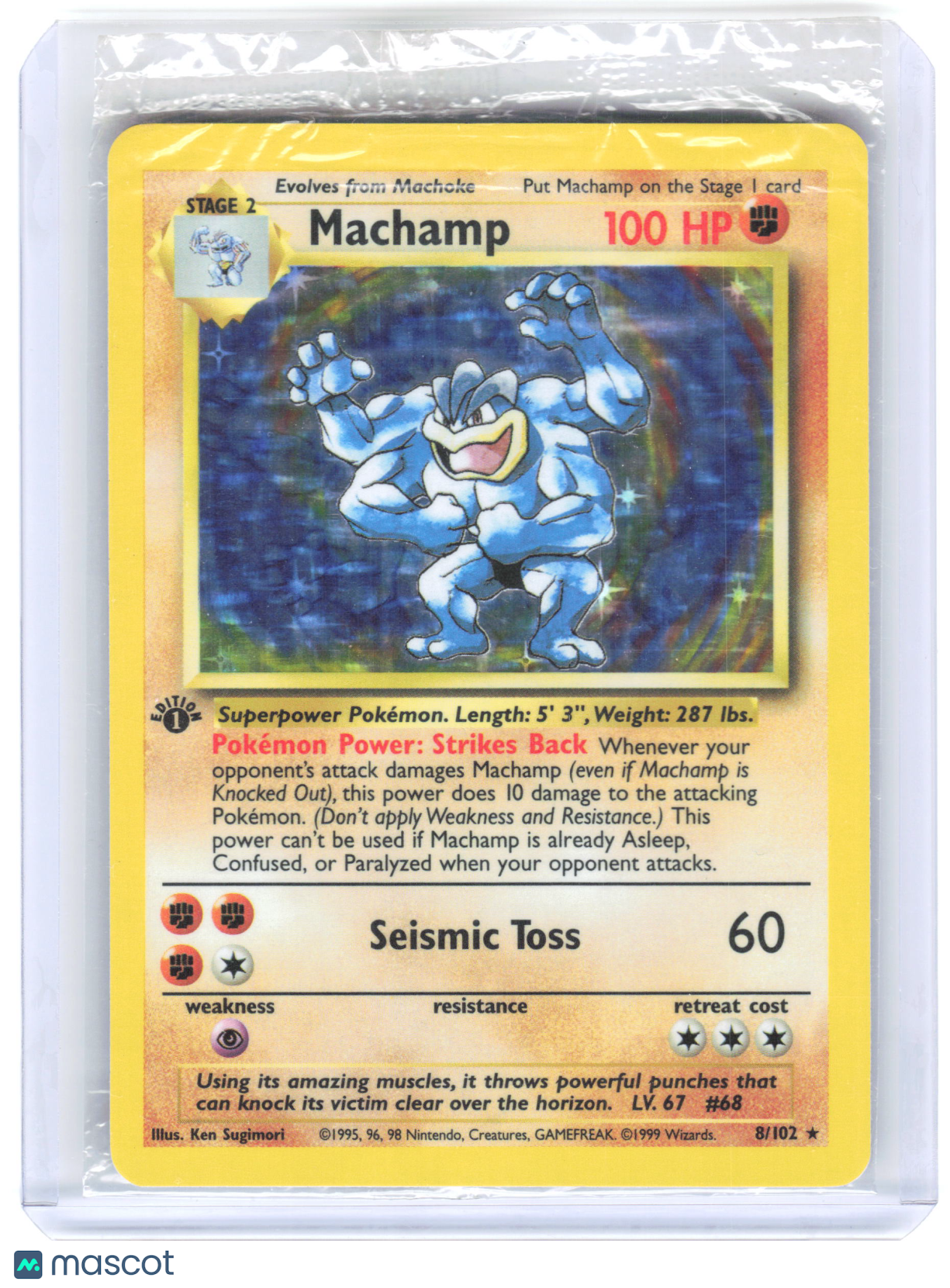 1999 Pokemon—Machamp #8/102 Deck Exclusives—Rare Holo 1st Edition [Sealed]