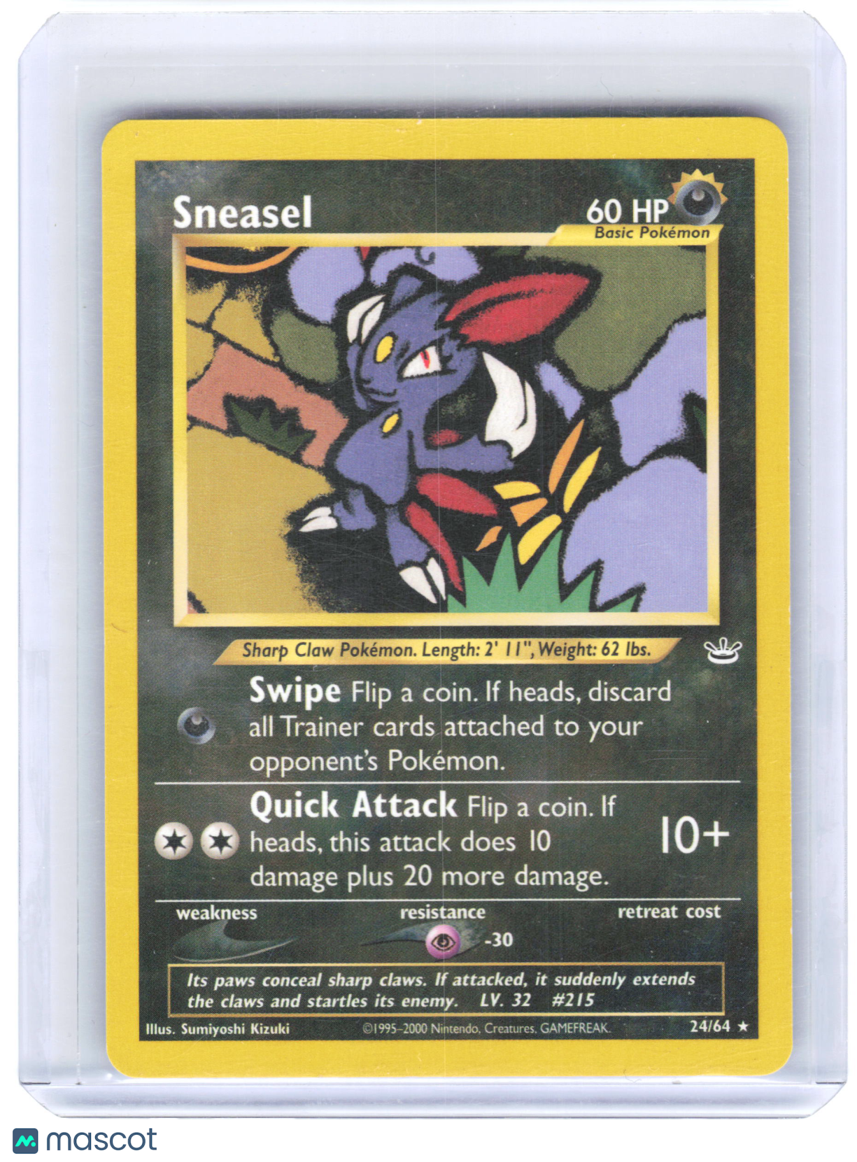 2000 Pokemon—Sneasel #24/64 Neo Revelation—Rare Non-Foil [Moderately Played]