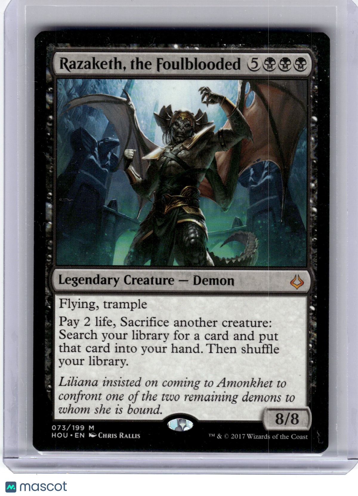 2017 Magic: TG Razaketh, the Foulblooded Hour of Devastation Mythic Non-Foil #73