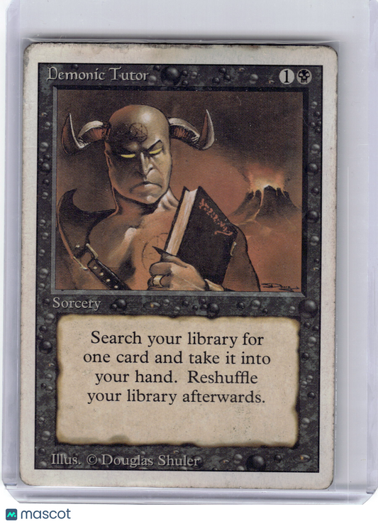 1993 Magic: The Gathering Demonic Tutor Revised Edition Non-Foil #105 (Damaged)