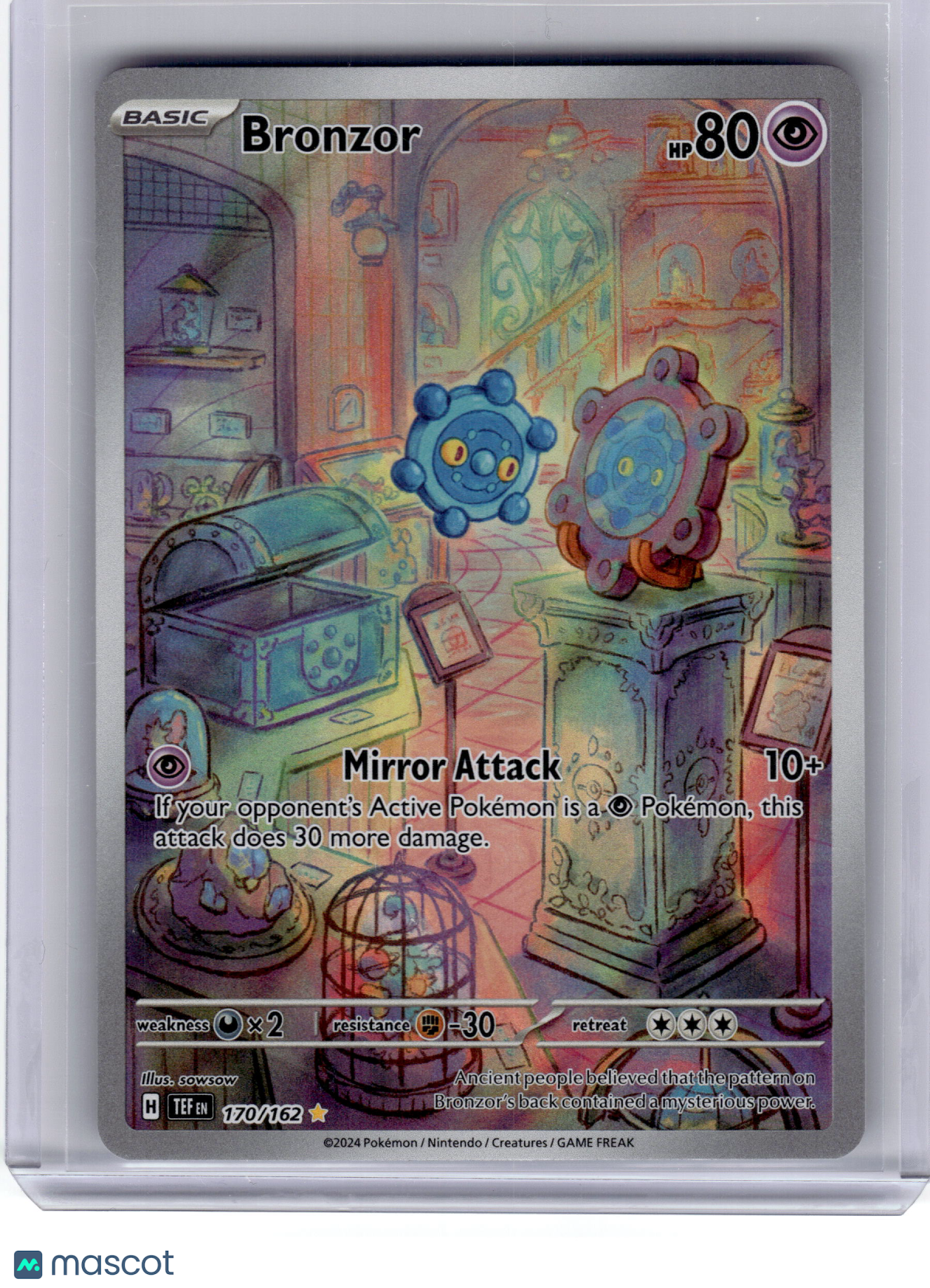2024 Pokemon Bronzor Temporal Forces Illustration Rare Holo #170 Near Mint
