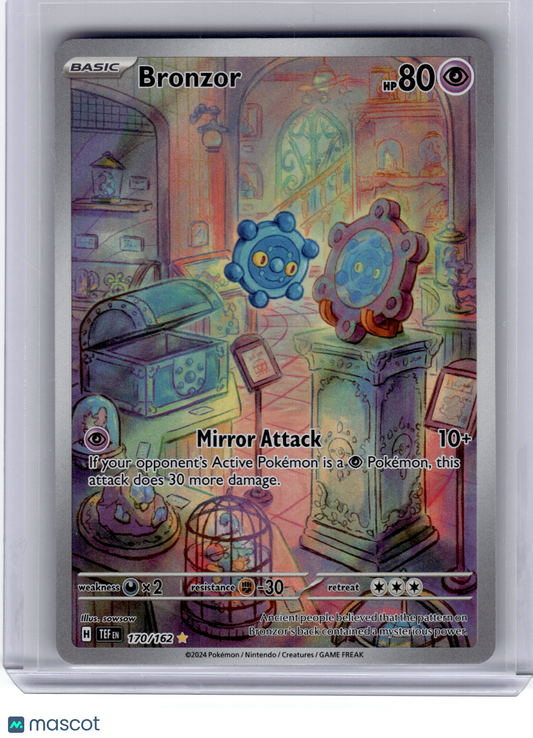 2024 Pokemon Bronzor Temporal Forces Illustration Rare Holo #170 Near Mint