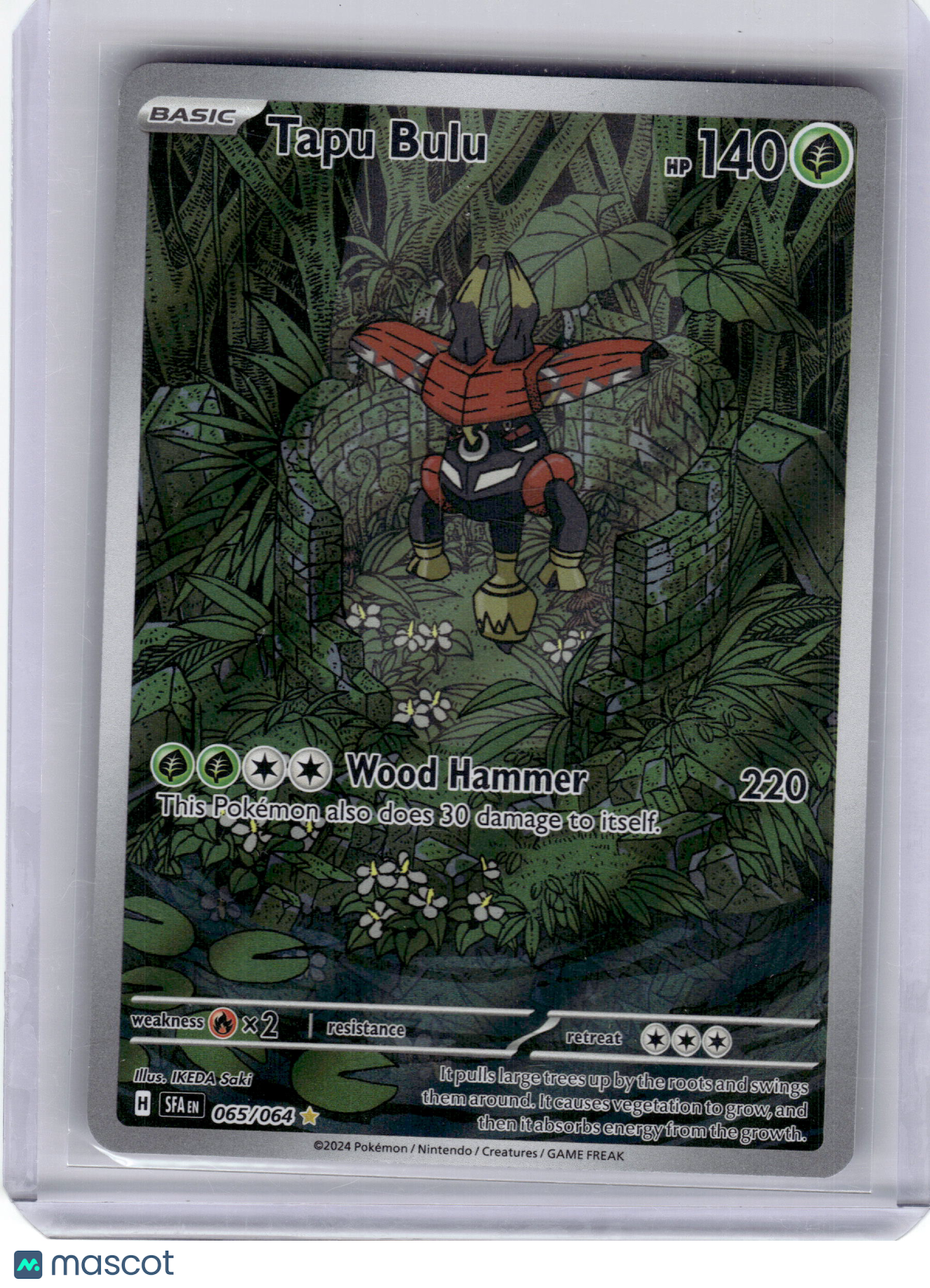 2024 Pokemon Tapu Bulu Shrouded Fable Illustration Rare Holo #65 Lightly Played