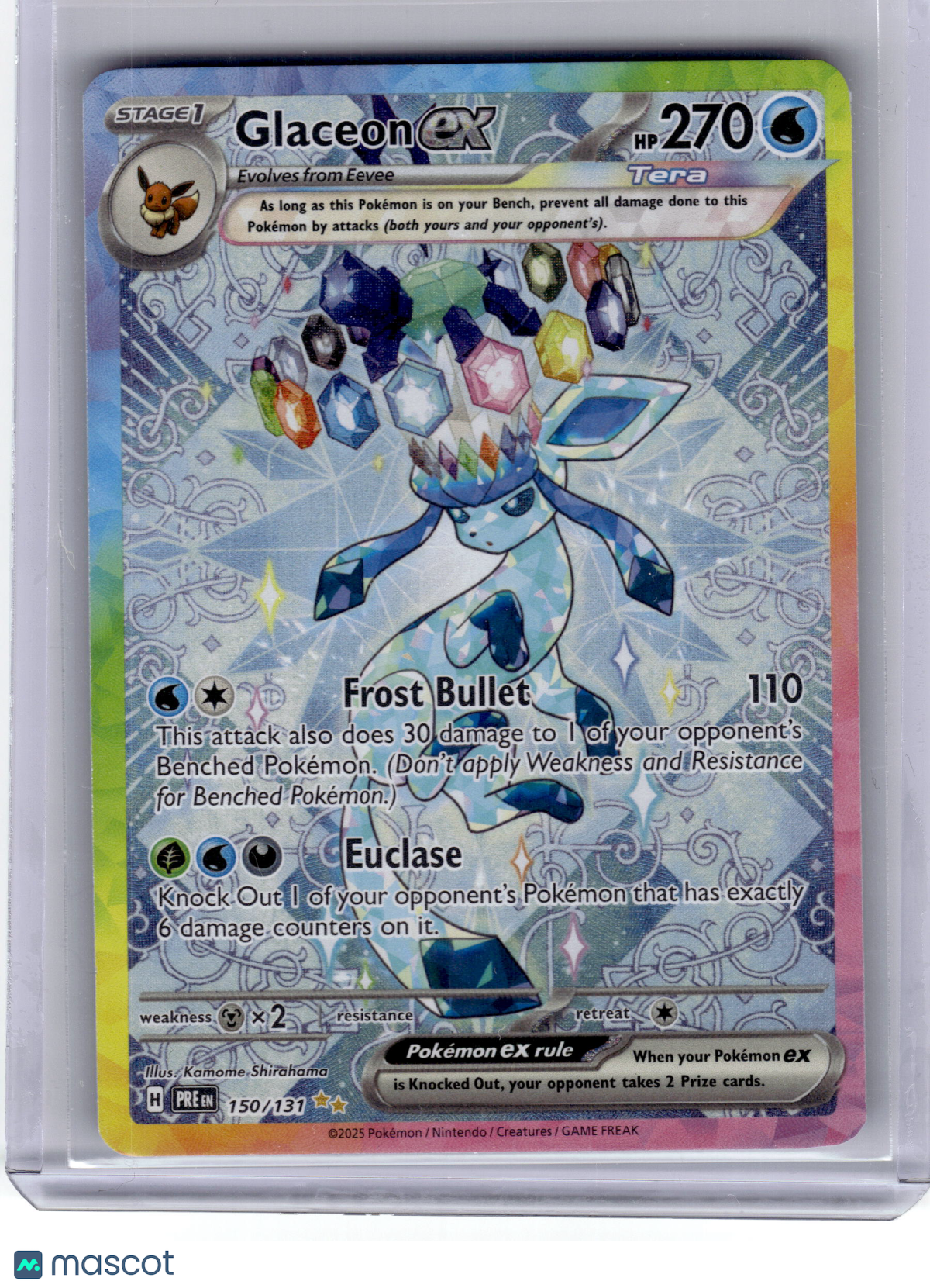2025 Pokemon Glaceon EX Prismatic Evolutions Special Illustration Rare #150 NM