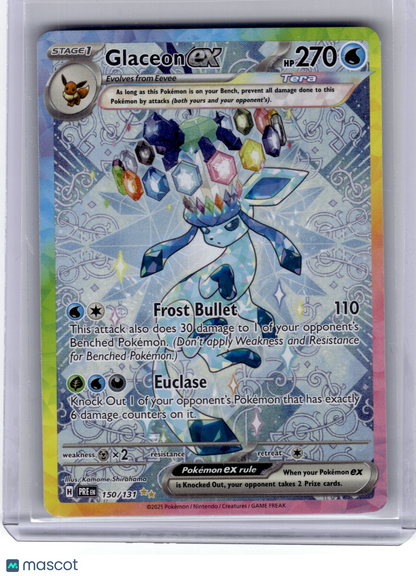 2025 Pokemon Glaceon EX Prismatic Evolutions Special Illustration Rare #150 NM
