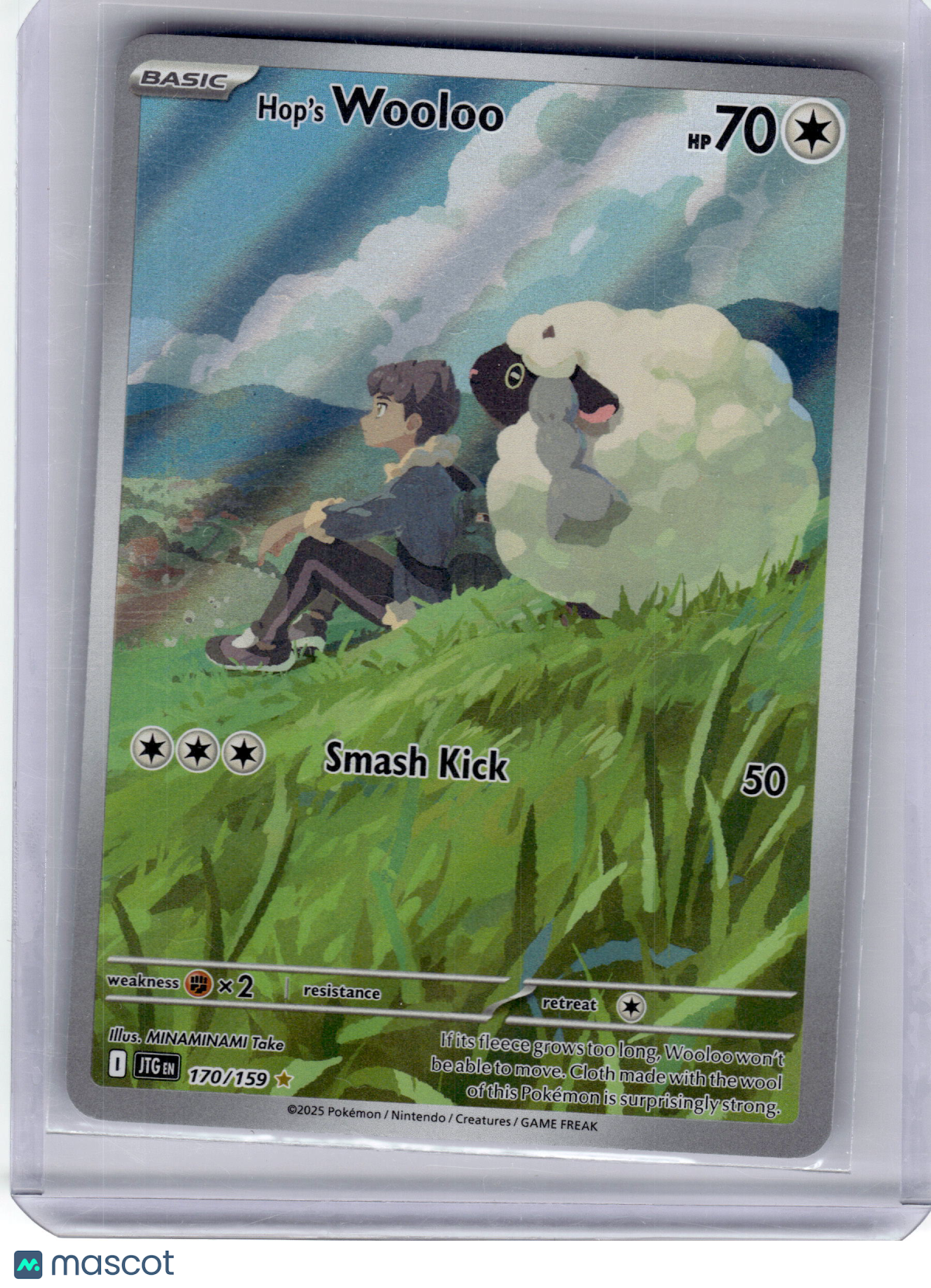 2025 Pokemon Hop's Wooloo Journey Together Illustration Rare Holo #170 Near Mint