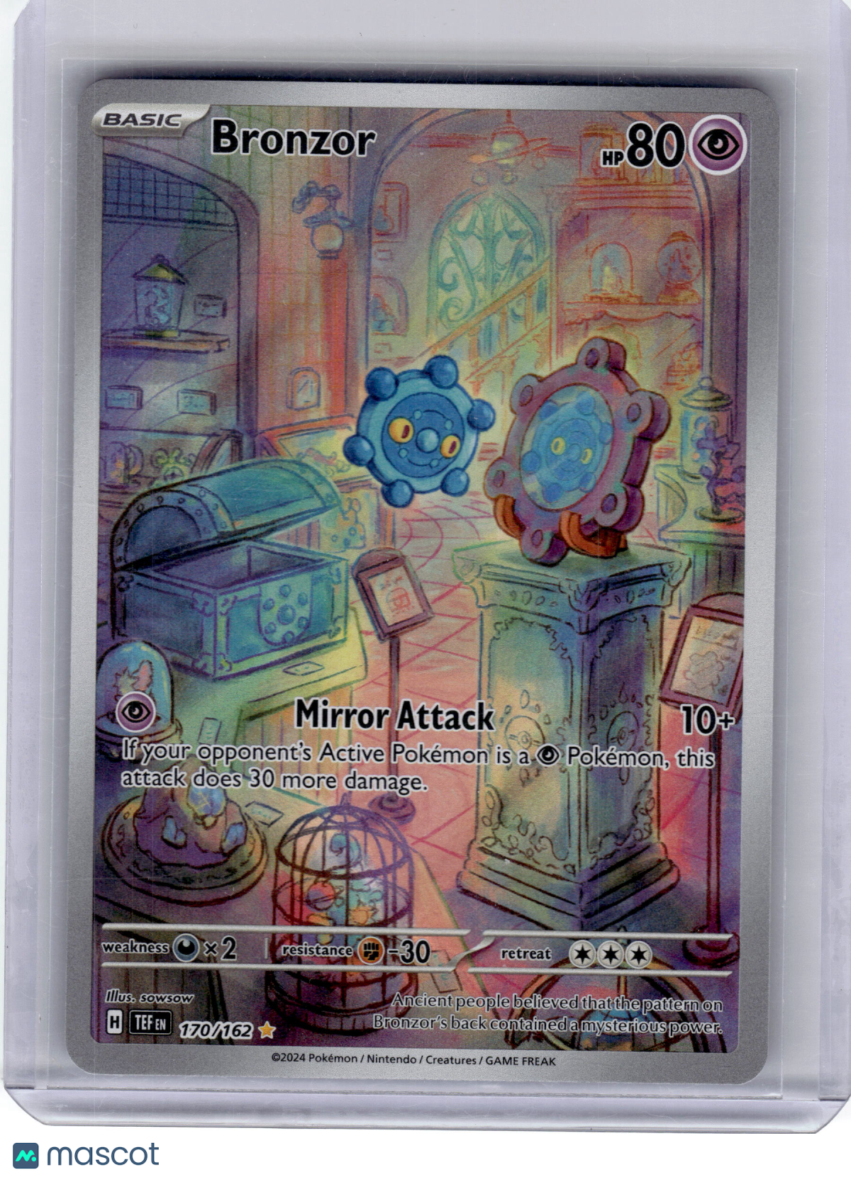 2024 Pokemon Bronzor Temporal Forces Illustration Rare Holo #170 Near Mint