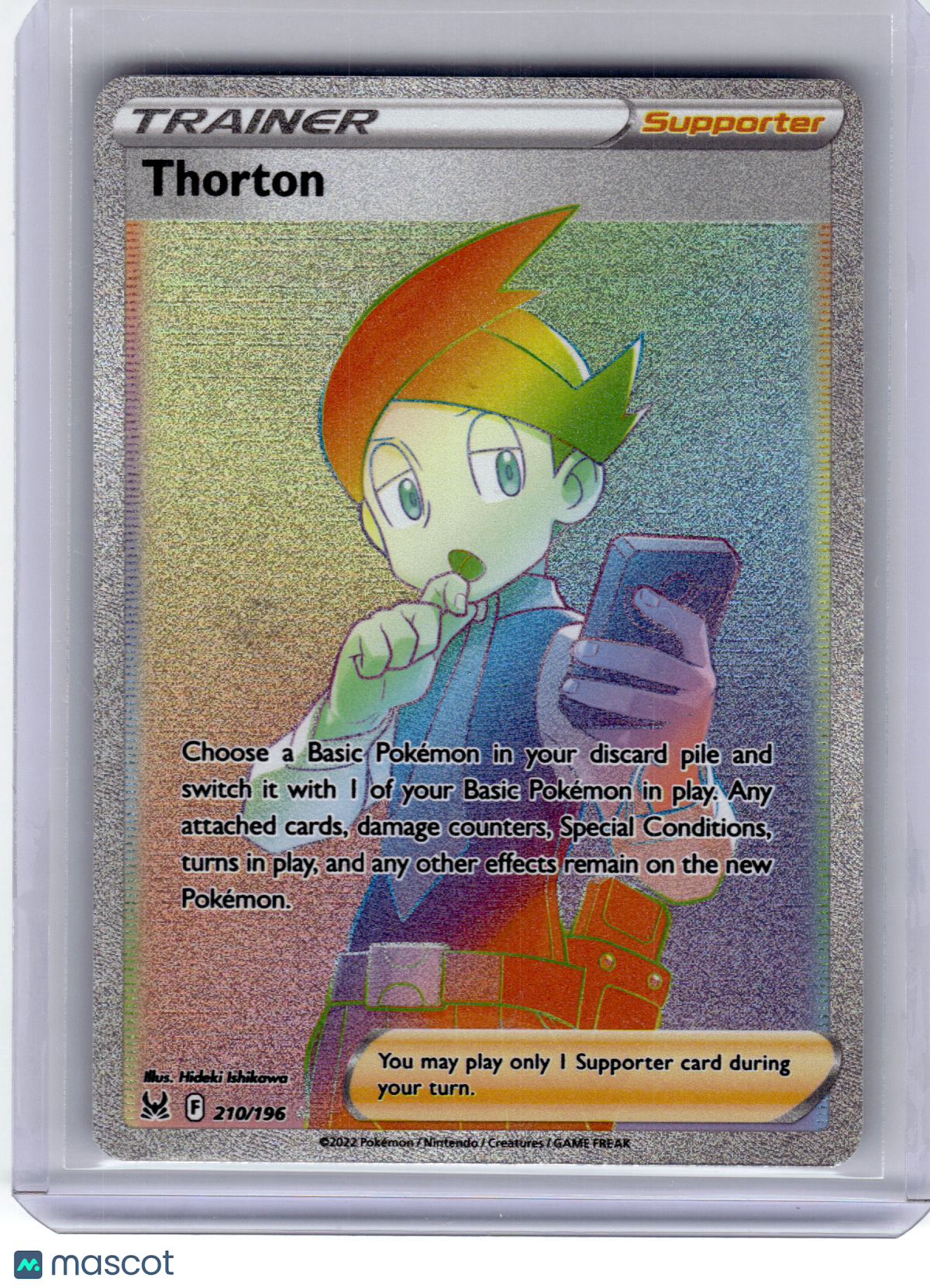 2022 Pokemon Thorton Lost Origin Secret Rare Holo #210 Near Mint