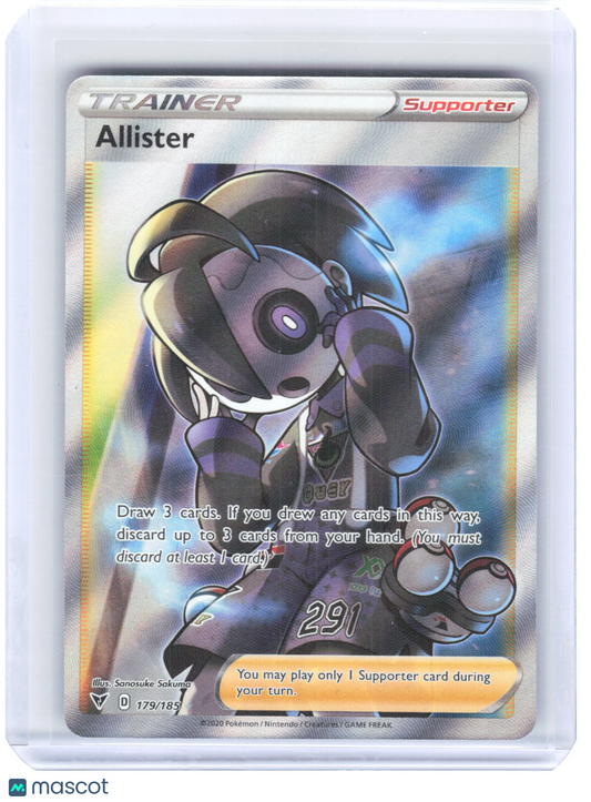2020 Pokemon—Allister #179/185 Vivid Voltage—Ultra Rare Foil