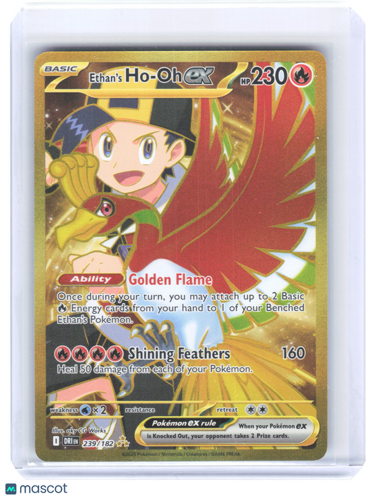 2025 Pokemon—Ethan's Ho-Oh EX #239/182 Destined Rivals—Hyper Rare Foil