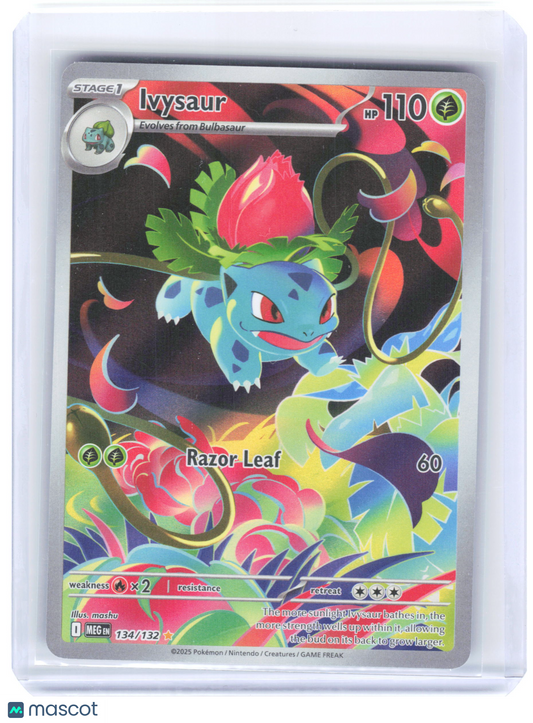 2025 Pokemon—Ivysaur #134/132 Mega Evolutions—Illustration Rare Holo