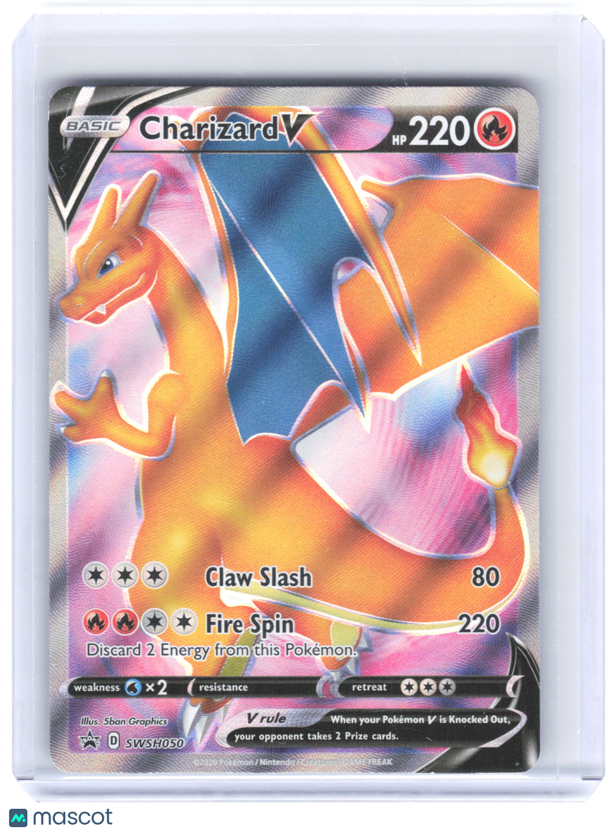 2020 Pokemon—Charizard V #SWSH050 Sword & Shield Promo—Black Star Promo Foil