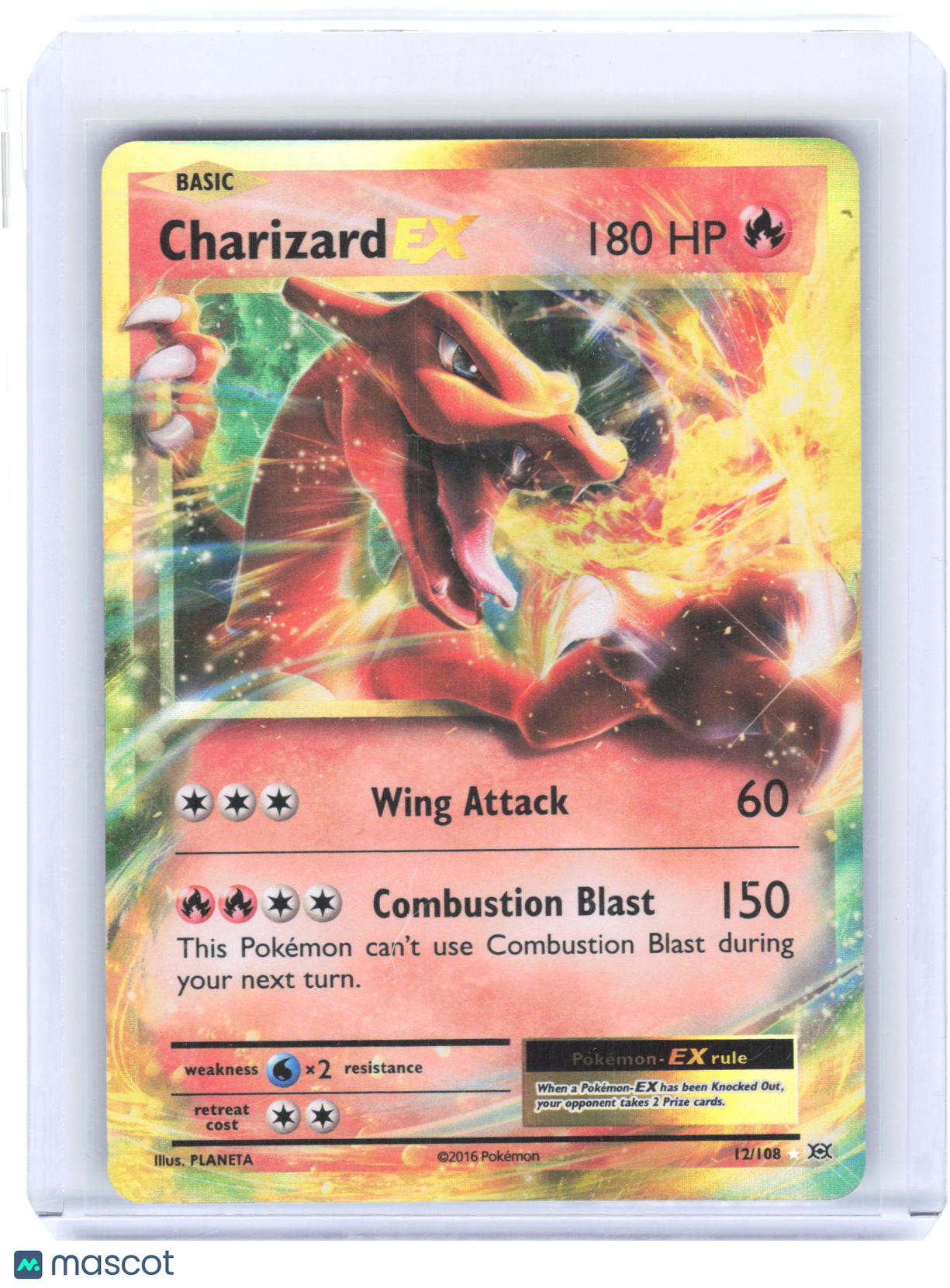 2016 Pokemon—Charizard EX #12/108 XY Evolutions—Ultra Rare Holo