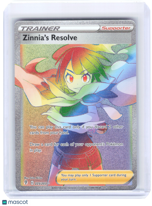 2021 Pokemon—Zinnia's Resolve #225/203 Evolving Skies—Secret Rare Foil