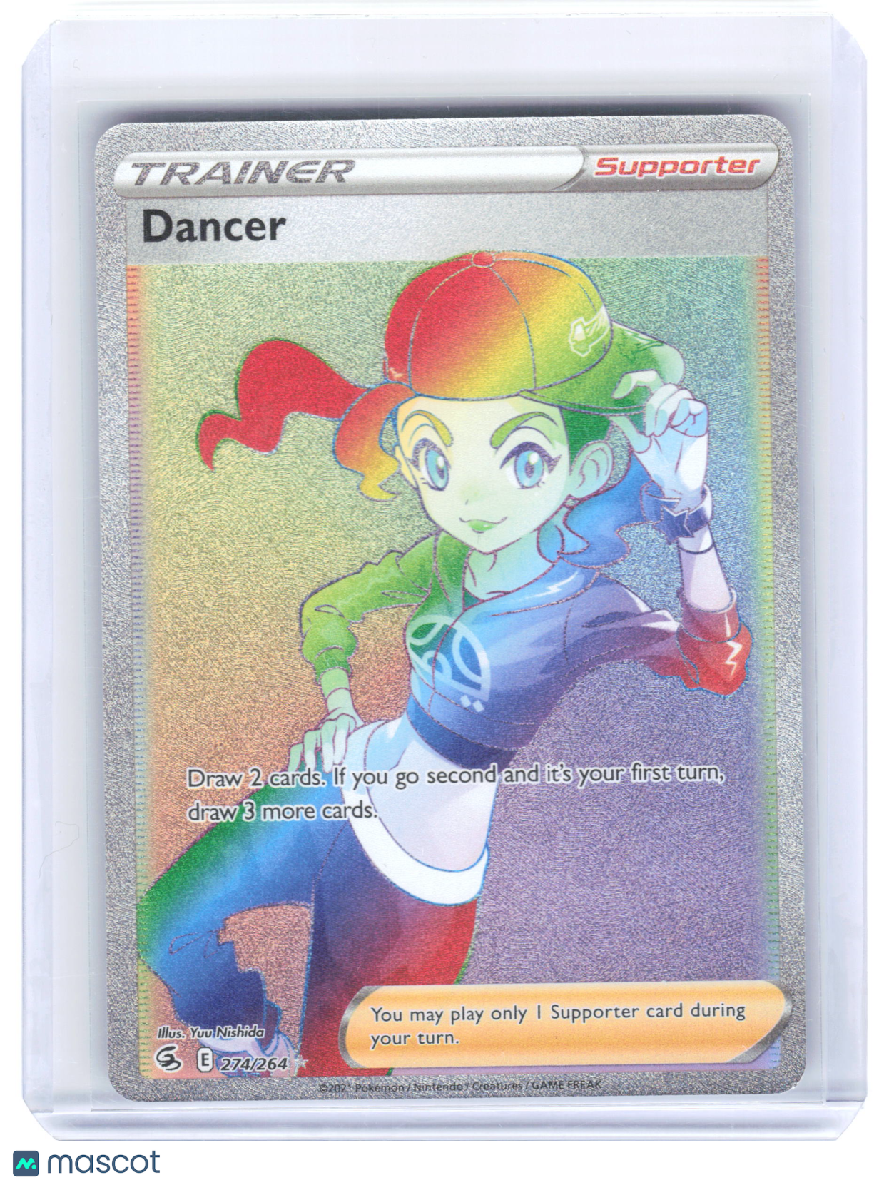 2021 Pokemon—Dancer #274/264 Fusion Strike—Secret Rare Foil FA