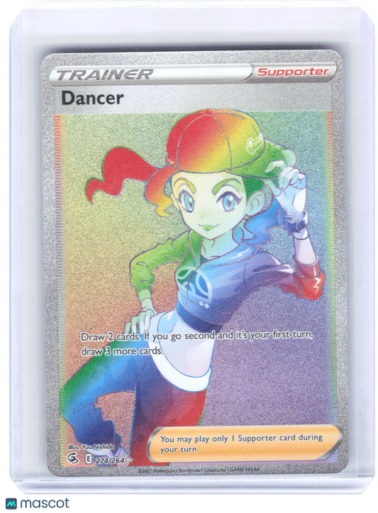 2021 Pokemon—Dancer #274/264 Fusion Strike—Secret Rare Foil FA