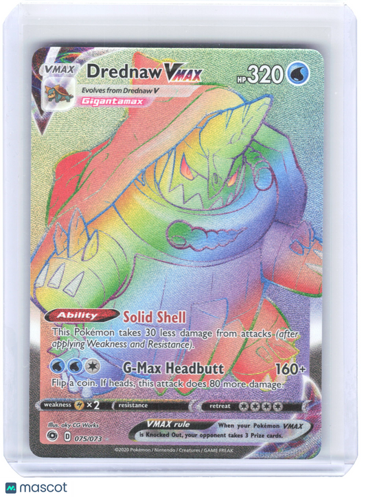 2020 Pokemon—Drednaw VMAX #75/73 Champion’s Path—Secret Rare Foil