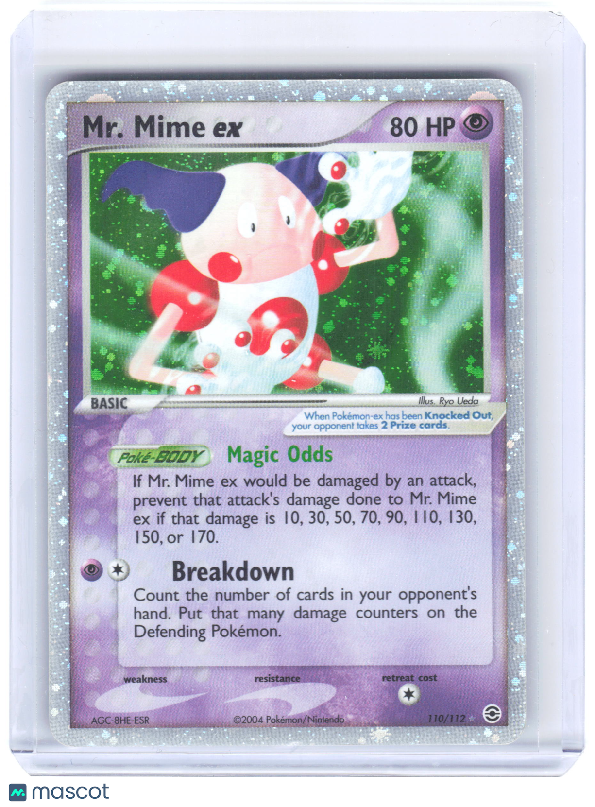 2004 Pokemon—MR. Mime EX #110/112 FireRed & LeafGreen—Holo Rare [Damaged]