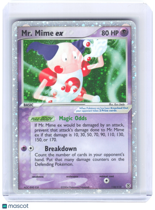 2004 Pokemon—MR. Mime EX #110/112 FireRed & LeafGreen—Holo Rare [Damaged]