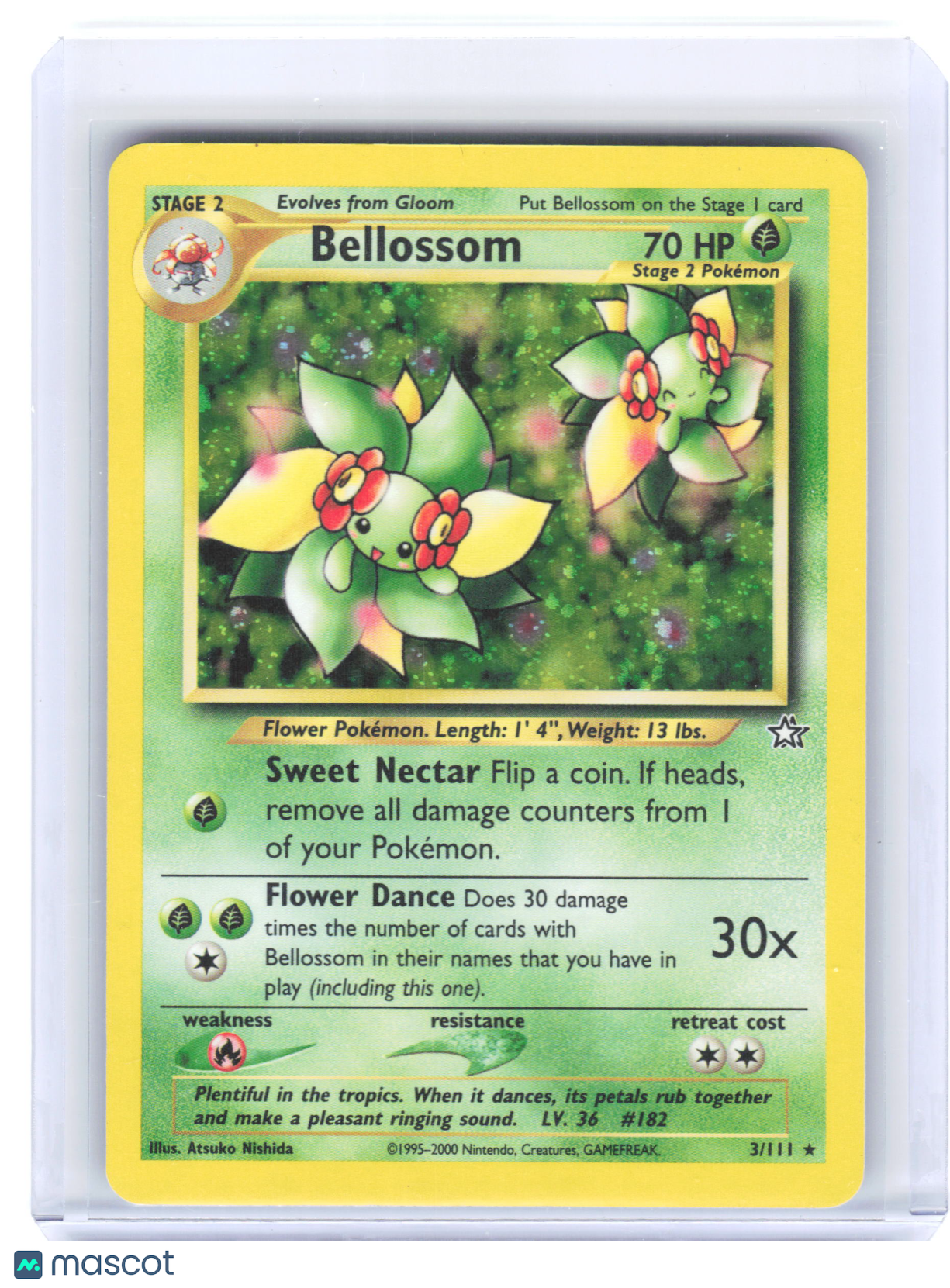 2000 Pokemon—Bellossom #3/111 Neo Genesis—Holo Rare [Damged]