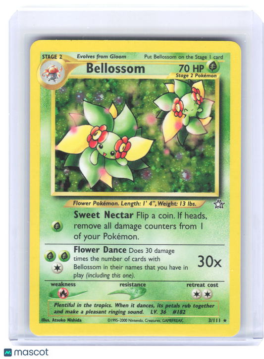 2000 Pokemon—Bellossom #3/111 Neo Genesis—Holo Rare [Damged]